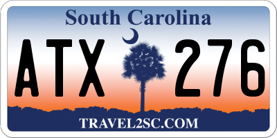 SC license plate ATX276