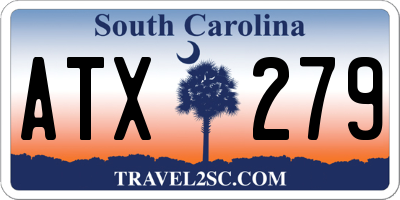 SC license plate ATX279