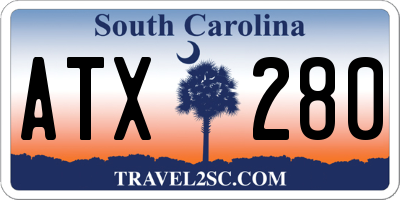SC license plate ATX280