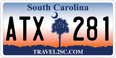 SC license plate ATX281