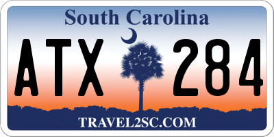 SC license plate ATX284