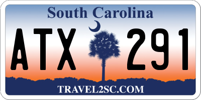 SC license plate ATX291
