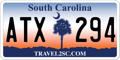 SC license plate ATX294