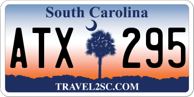 SC license plate ATX295