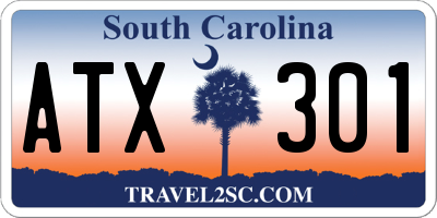 SC license plate ATX301