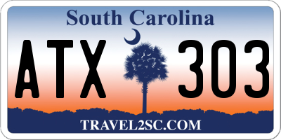 SC license plate ATX303