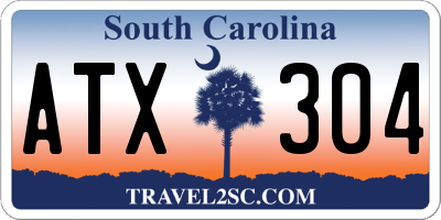 SC license plate ATX304