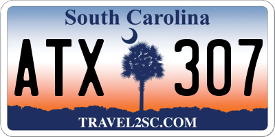 SC license plate ATX307