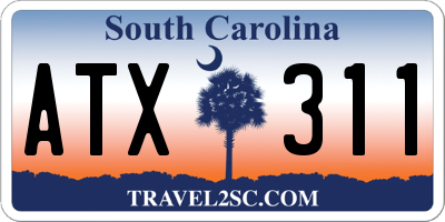 SC license plate ATX311