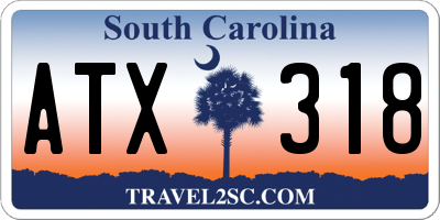 SC license plate ATX318