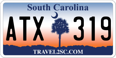 SC license plate ATX319