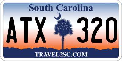 SC license plate ATX320