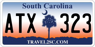SC license plate ATX323