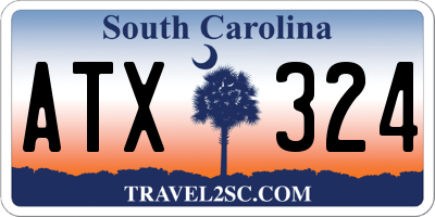 SC license plate ATX324