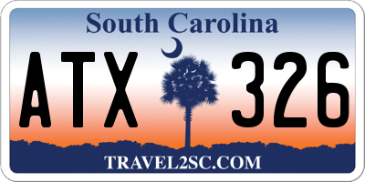 SC license plate ATX326