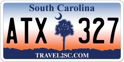 SC license plate ATX327