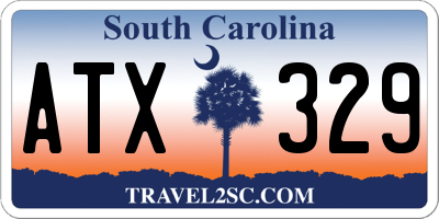 SC license plate ATX329