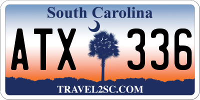 SC license plate ATX336