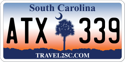 SC license plate ATX339