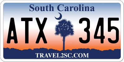 SC license plate ATX345
