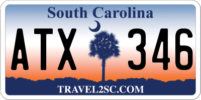 SC license plate ATX346