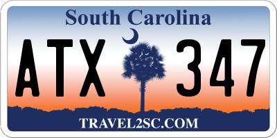 SC license plate ATX347