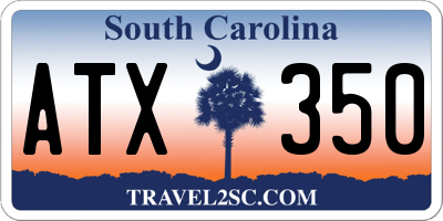 SC license plate ATX350