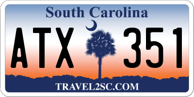 SC license plate ATX351