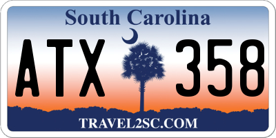 SC license plate ATX358