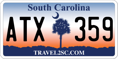 SC license plate ATX359