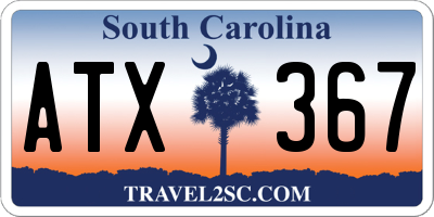 SC license plate ATX367