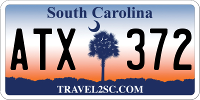 SC license plate ATX372