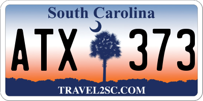 SC license plate ATX373