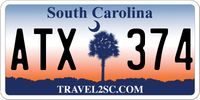SC license plate ATX374