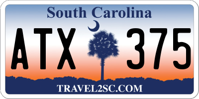 SC license plate ATX375