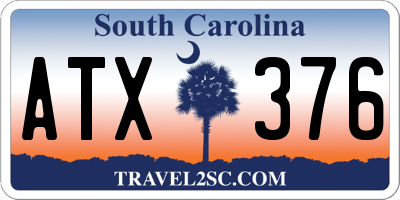 SC license plate ATX376