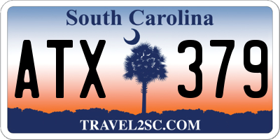 SC license plate ATX379