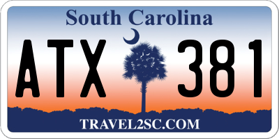 SC license plate ATX381