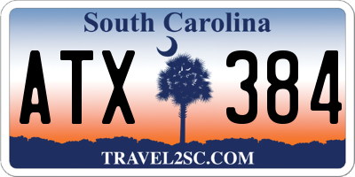 SC license plate ATX384