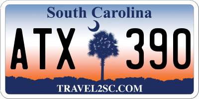 SC license plate ATX390