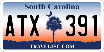 SC license plate ATX391