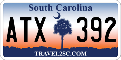SC license plate ATX392