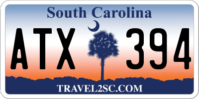 SC license plate ATX394