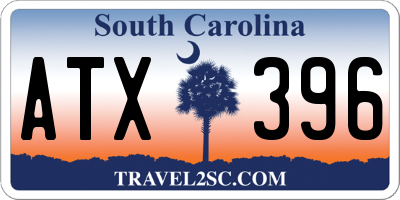 SC license plate ATX396