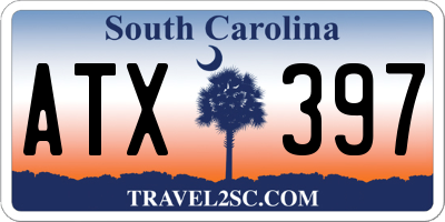 SC license plate ATX397