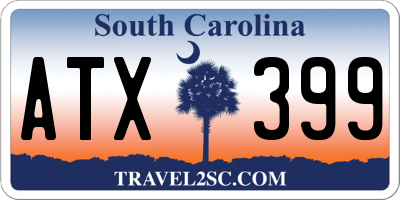 SC license plate ATX399