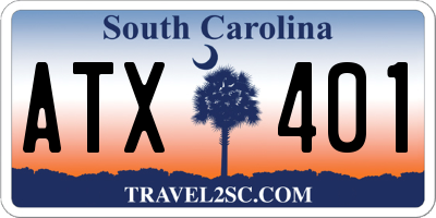 SC license plate ATX401