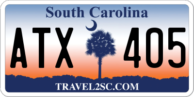 SC license plate ATX405