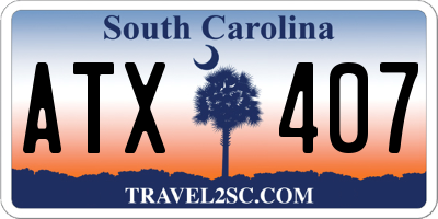 SC license plate ATX407