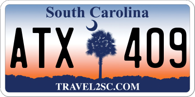 SC license plate ATX409